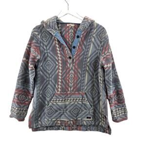 Faherty Pullover hoodie Womens Medium Organic Cotton Aztec Print Southwestern